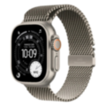 Apple Watch Ultra 3 GPS + LTE, 49mm Natural Titanium Case with Natural Titanium Milanese Loop - Medium (MEWY4)