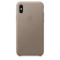 iPhone XS Leather Case - Taupe