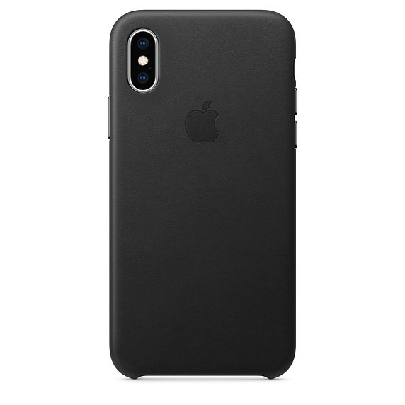 iPhone XS Leather Case - Black 