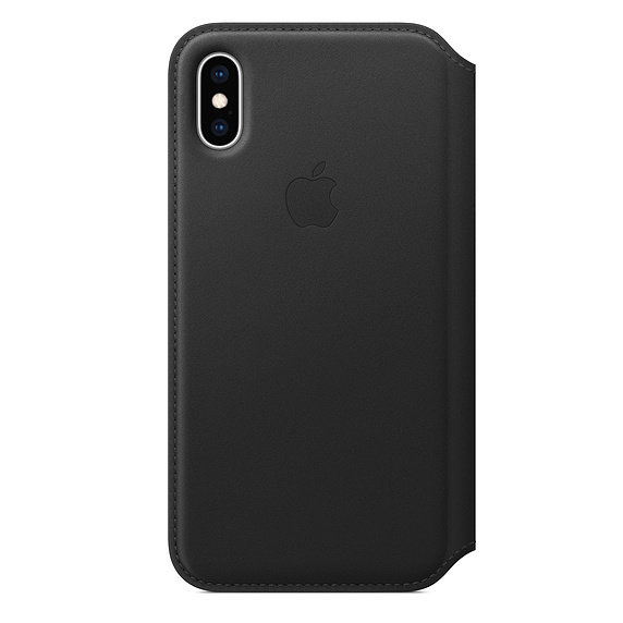 iPhone XS Leather Folio - Black 