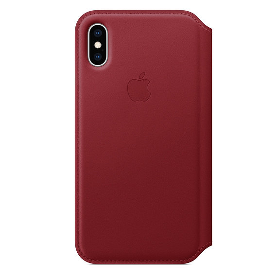iPhone XS Leather Folio - (PRODUCT)RED 