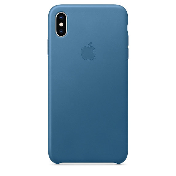 iPhone XS Max Leather Case - Cape Cod Blue 