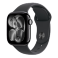 Apple Watch Series 11 GPS, 46mm Jet Black Aluminum Case with Black Sport Band - M/L (MEUX4)
