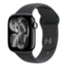 Apple Watch Series 11 GPS, 46mm Jet Black Aluminum Case with Black Sport Band - M/L (MEUX4)