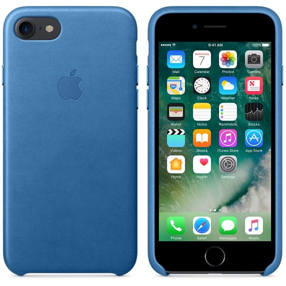 iPhone 7 Leather Case - Sea Blue (Original)