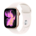 Apple Watch Series 11 GPS, 42mm Rose Gold Aluminum Case with Light Blush Sport Band (S/M) (MEU04)