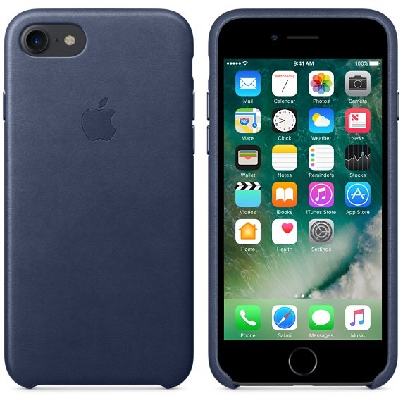 iPhone 7 Leather Case - Midnight Blue (Original)