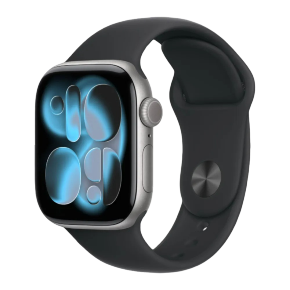 Apple Watch Series 11 GPS, 42mm Space Gray Aluminum Case with Black Sport Band (S/M) (MEQW4)