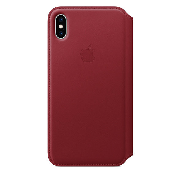 iPhone XS Max Leather Folio - (PRODUCT)RED 