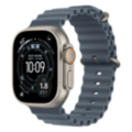 Apple Watch Ultra 3 GPS + LTE, 49mm Natural Titanium Case with Anchor Blue Ocean Band (MEWH4)